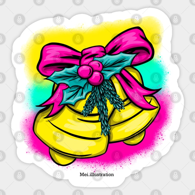 Christmas bells Sticker by Mei.illustration